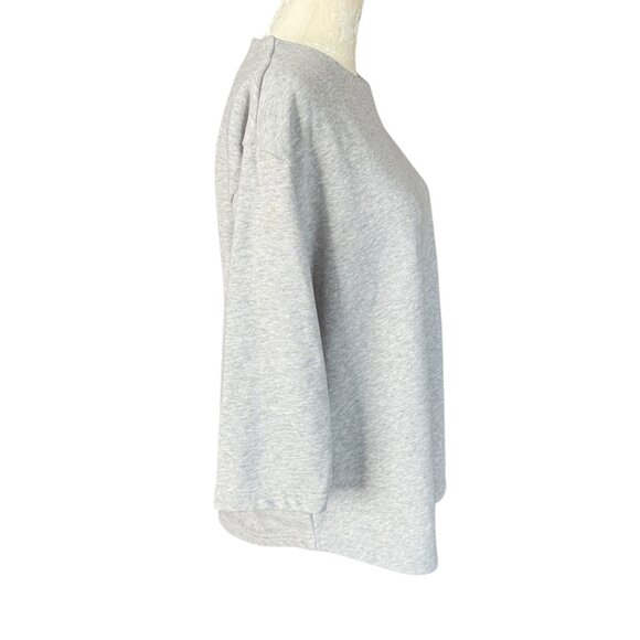 Vintage Lands' End Serious Sweats gray 3/4 sleeve sweatshirt women's XS 2-4 - Picture 3 of 8